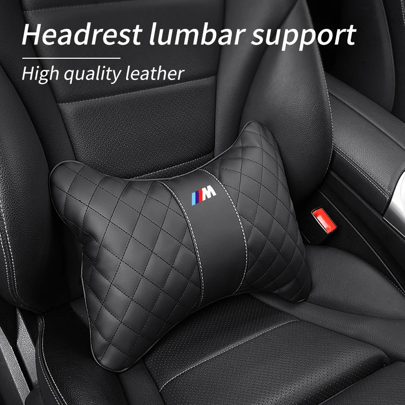 Car Headrest Neck Cushion Lumbar Support Pillow For BMW X1 X2 X3 X4 X5 X6 X7 G20 G30 6GT E46 E90 E60 F10 E39 E36 F20 E87 E70 E91