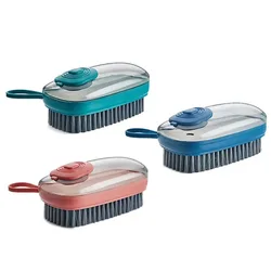 Multifunctional Liquid Cleaning Brush Automatic Soft Brush Shoe Comfortable Grip Brush Durable Hanging Hole Dishwashing Pot Tool