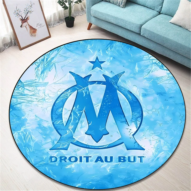 DROIT AU BUT Marseille Round Carpet for Living Room Rugs Camping Picnic Mats Flannel Anti-Slip Rug Yoga Mat birthday Gifts