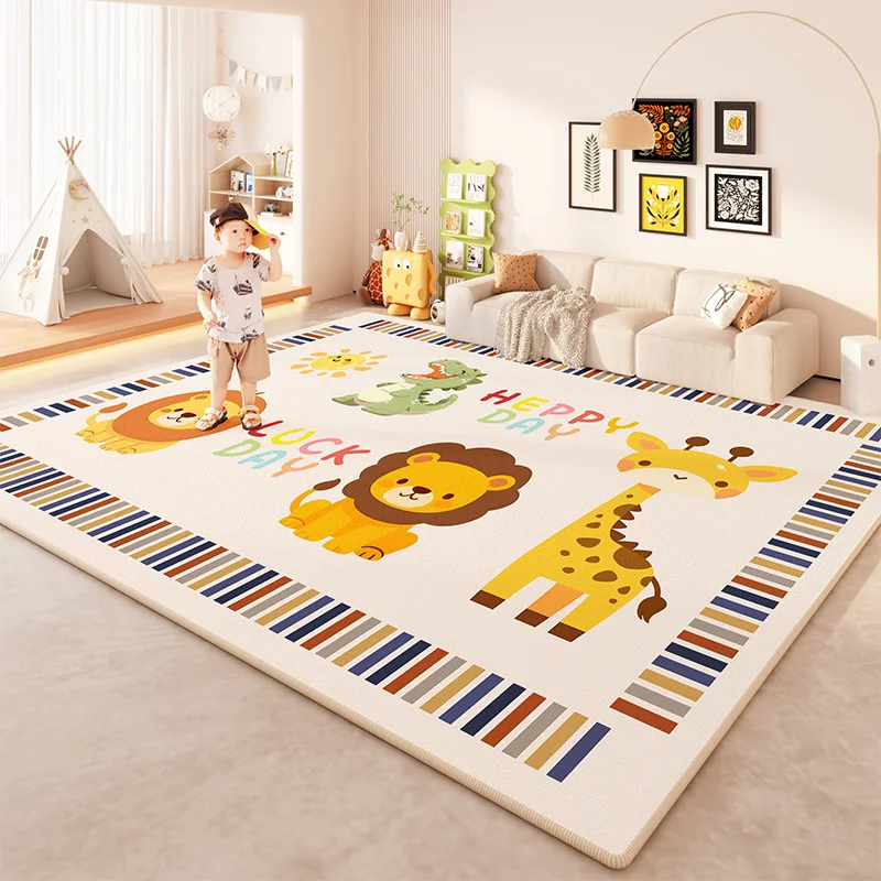 Cartoon Style Living Room Decoration Carpet Large Area Rugs for Bedroom Thicken Plush Children\'s Floor Mat Fluffy Soft Study Rug