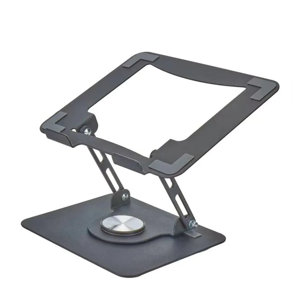 

360 Rotating Base Notebook Computer Stand Adjustable Foldable Computer Riser Lifter Heat Dissipation Laptop Bracket for Desk
