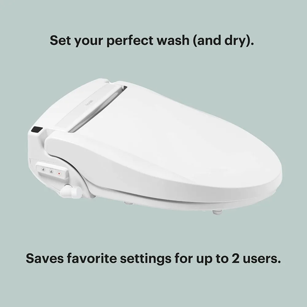 Siège de bidet électronique LE99-EW LE99 Swash, convient aux toilettes allongées, télécommande White-Lite-Touch, séchoir à air chaud, mode de lavage de bain