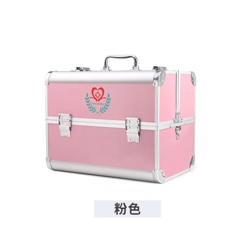 Portable Medicine Chest Home First Aid Kit Outpatient Organizer Multi-layer Medical Box Aluminum Storage Box WJ604