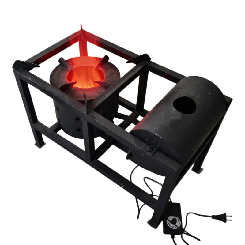 Multi-Fuel Waste Oil Heater Smokeless Burning with Adjustable Flame & Forced Air Blower Cookware Product Waste Oil Heater
