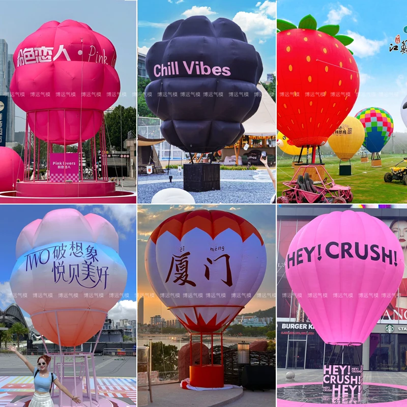 

Inflatable Hot Air Balloon Outdoor Camping Scenic Spot Photo Punch-in Beautiful Furnishings Decoration Basket Suspension