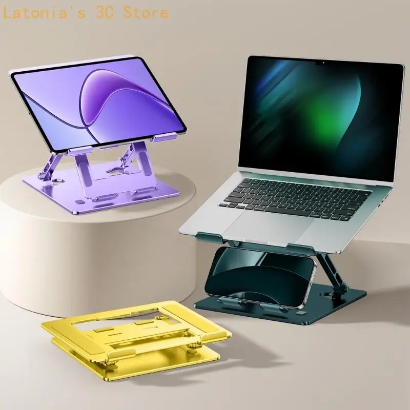 Notebook Stand for Desk, Height Lift Laptop Holder with Open Frame Support for Class Work and Home Office Use Daily X3UB
