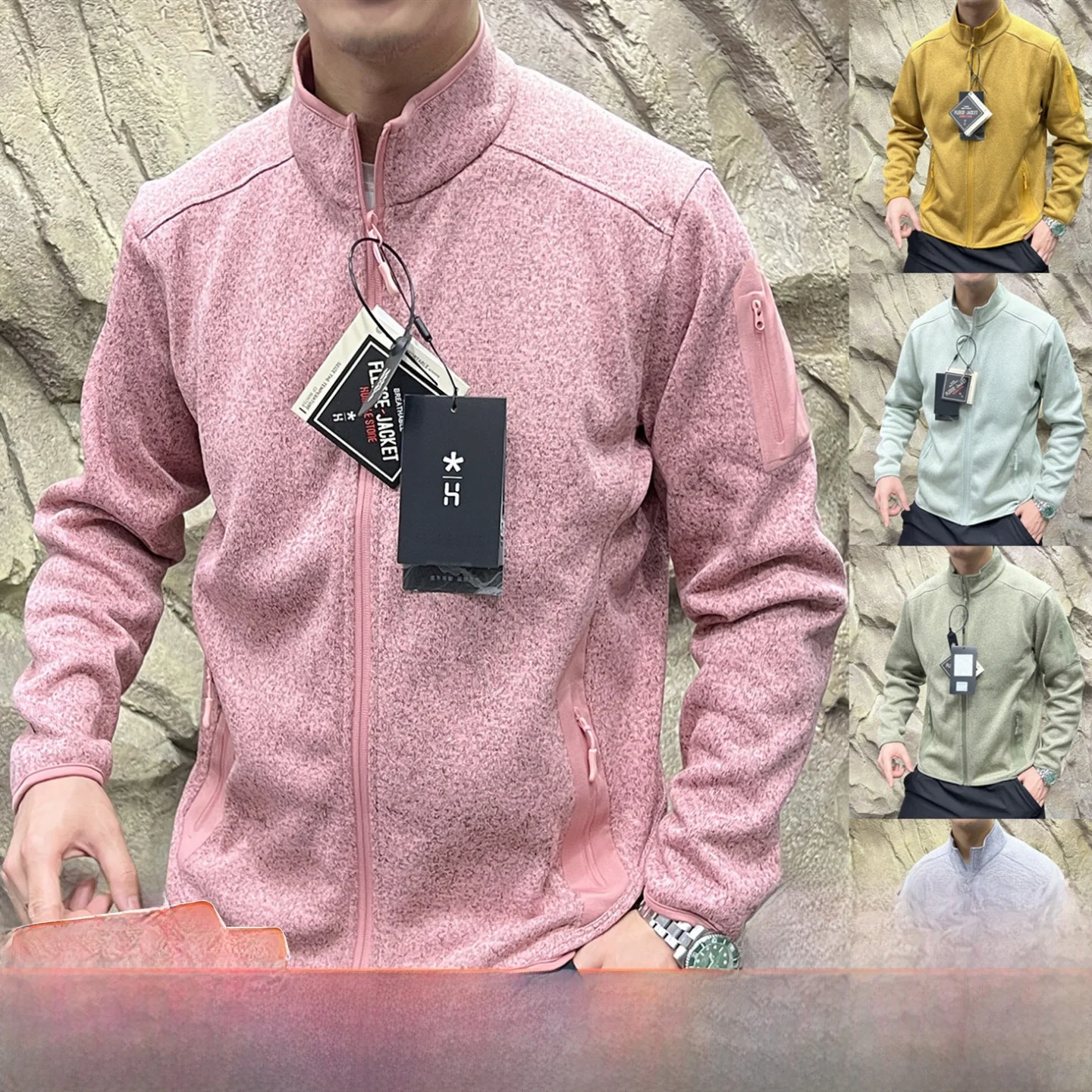 

Outdoor LT Series Jaet Thermal Sensing Warmth Loing Layer New Autumn Winter ex Fce Lined 3D Cut Stand Fit Zipper