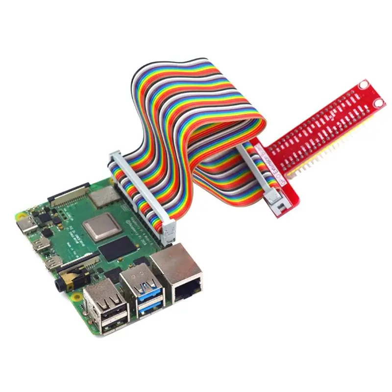 & AT27  For GPIO T-Type Expansion Board+40Pin Color Cable 4B/3B+/ZERO/W