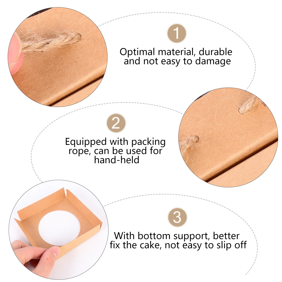 

10 Pcs Cupcake Boxes Food Grade Cardboard Safe Size Small Bakery Party Favor Cake Carrier Packing Box Dessert