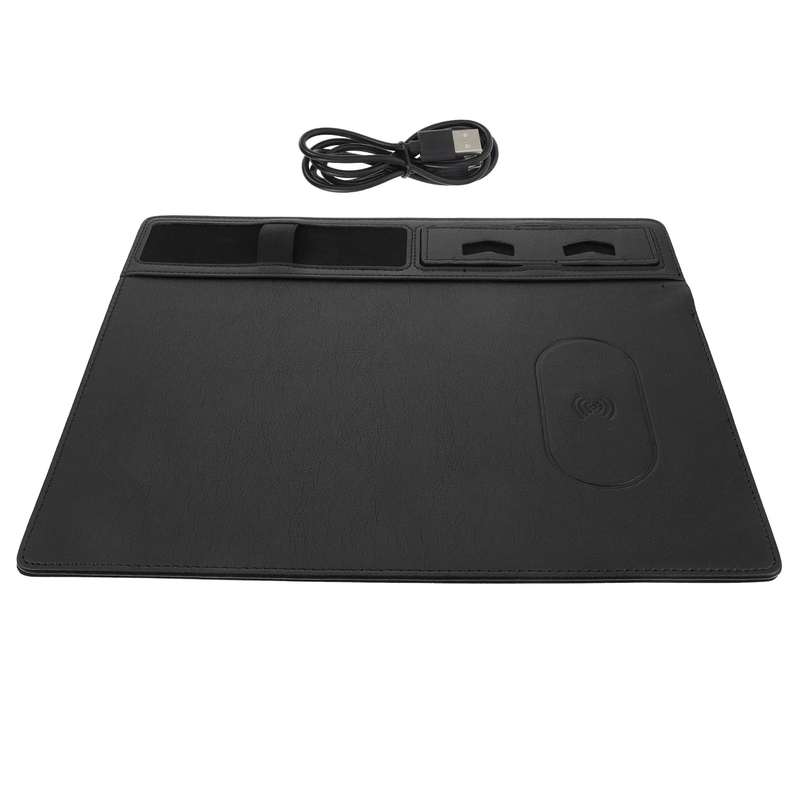 

Беспроводной коврик для мыши с зарядкой 15 Вт, многофункциональный, из ПУ, противоскользящий, игровой коврик для мыши, аксессуары для стола, беспроводной