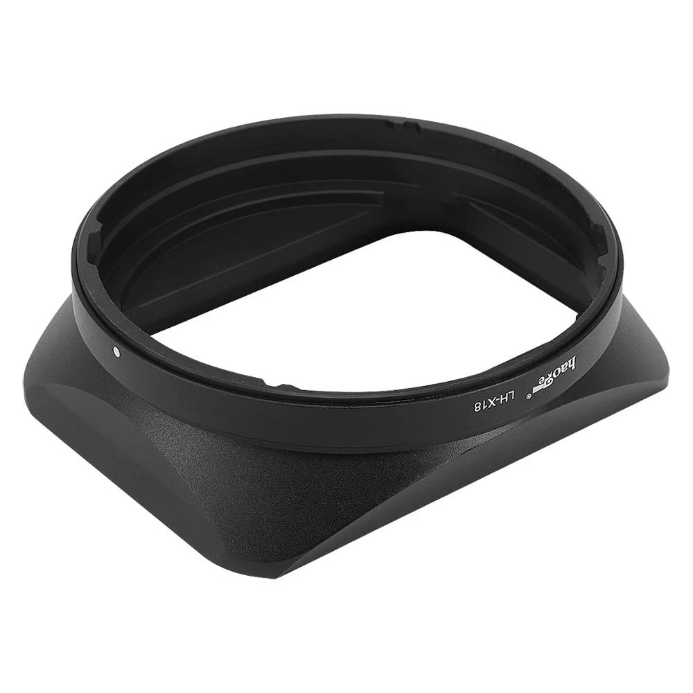 Haoge LH-X18 Square Metal Lens Hood With Cap for Fujifilm Fuji Fujinon XF16-80mm/F4 XF 16-80mm F4 R OIS WR Lens