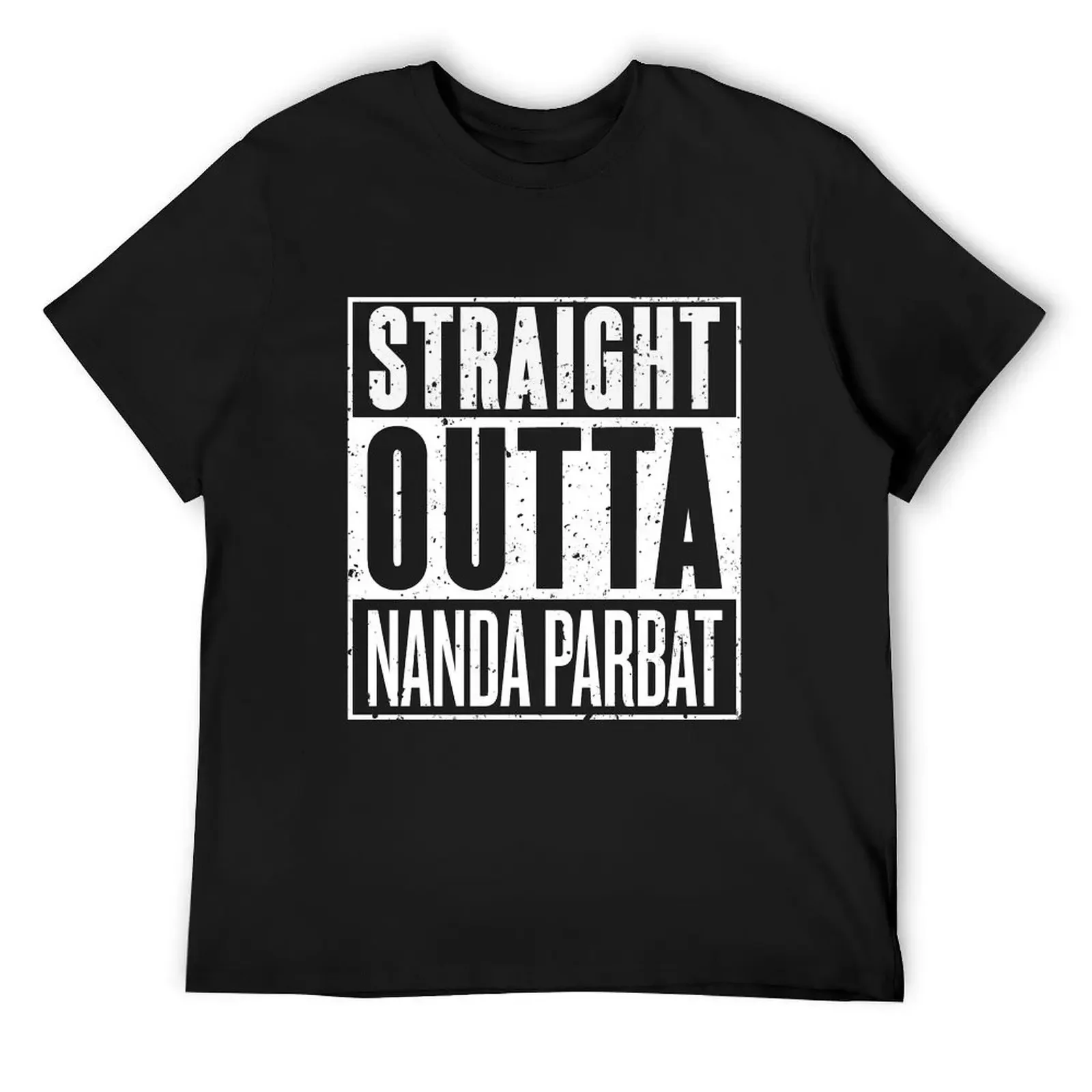 Camiseta Straight Outta Nanda Parbat, camiseta de manga corta en blanco, camiseta gráfica vintage, ropa para hombre