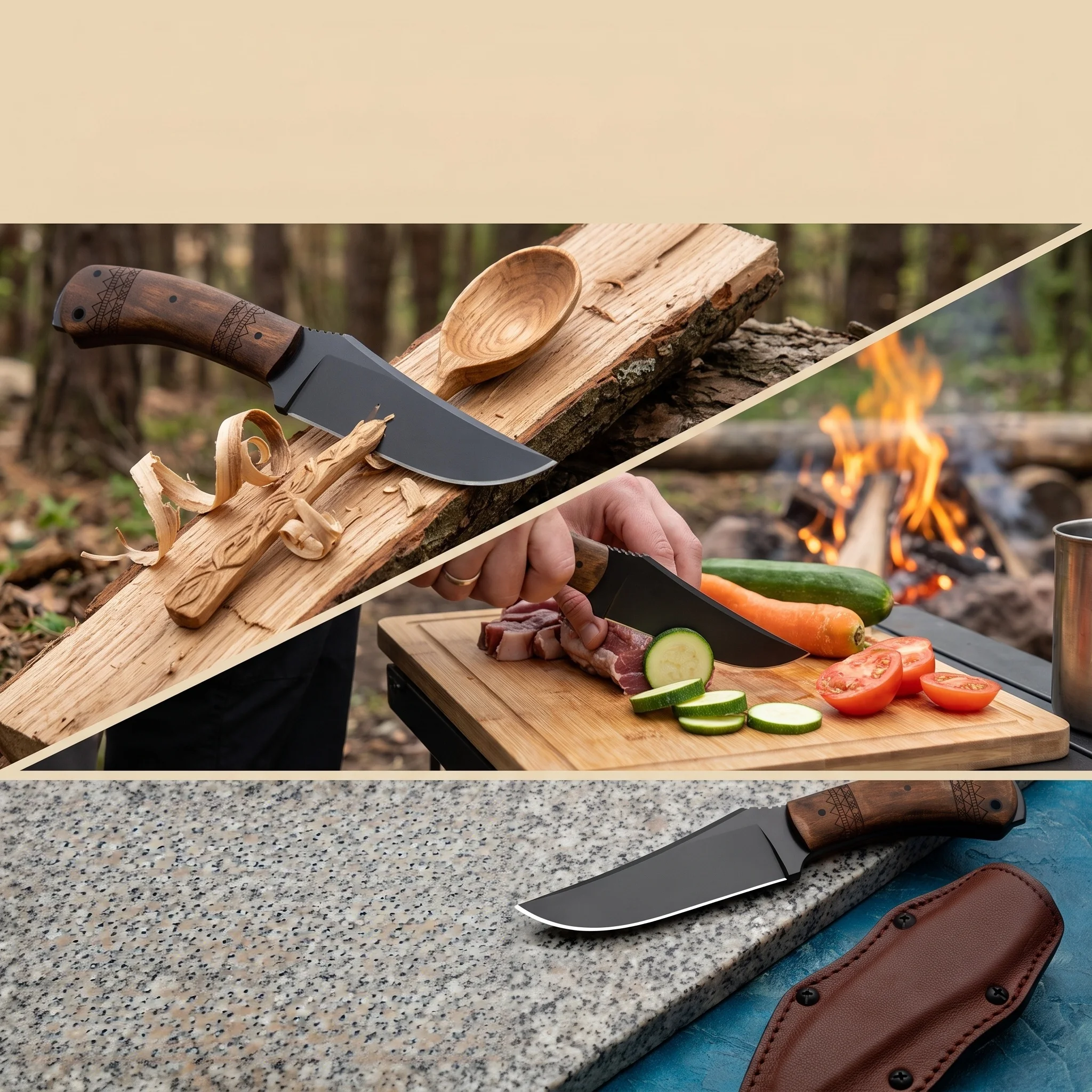 Portable High Toughness Steel Knife for Outdoor Leisure Travel Precision Crafted Simple Cutting Tool