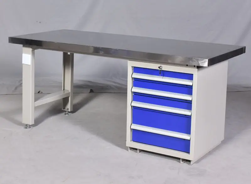 Beech fitter workbench Floor cabinet workbench Factory stainless steel fitter training console Heavy maintenance bench