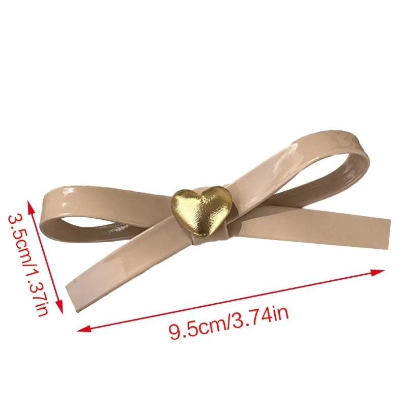 Clip lateral con lazo corazón para niña, Clip peinado antideslizante, decoración para cabello para mujer, 15UB