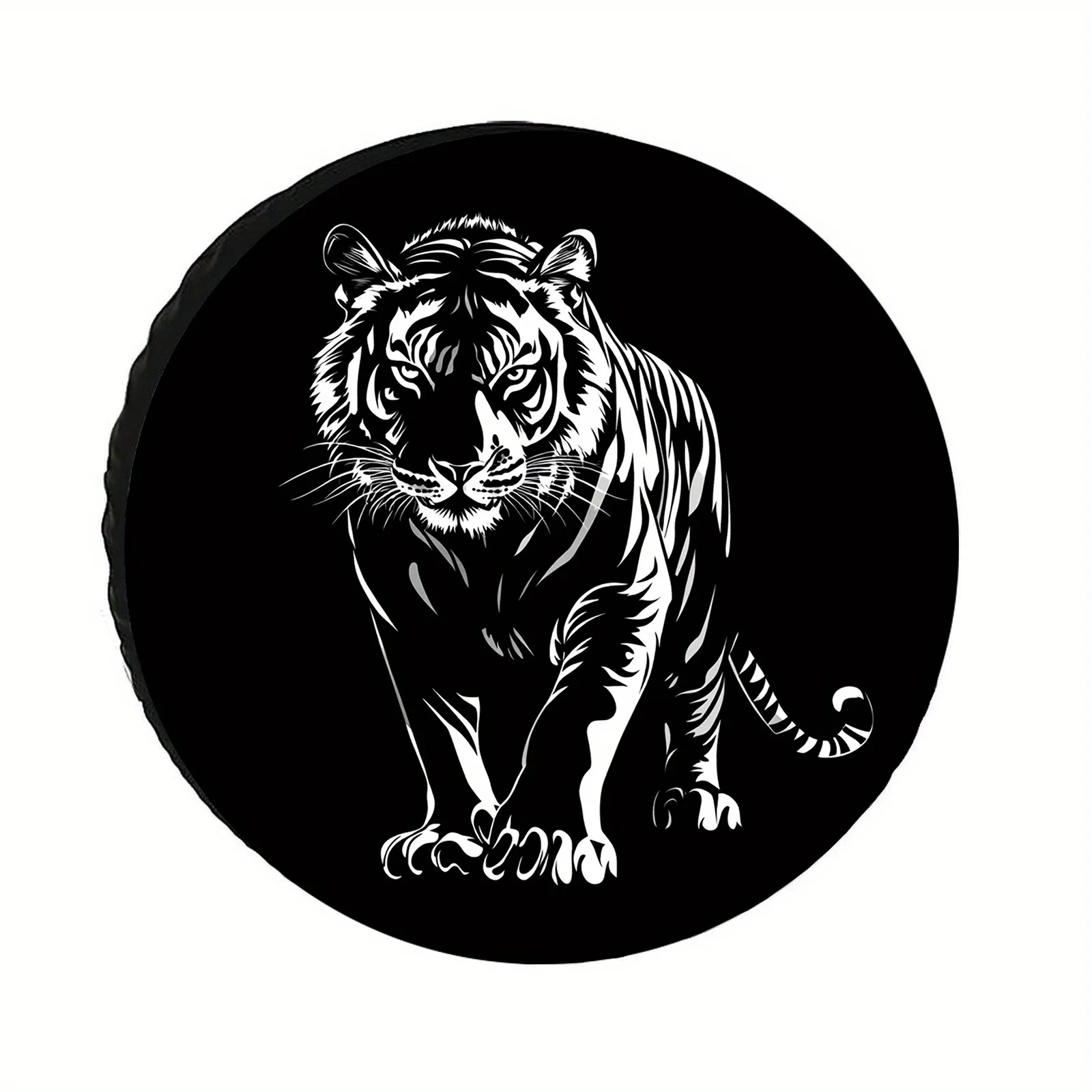 

Чехол для запасного колеса с агрессивной графикой тигра, сверхмощный полиэстер для бездорожья