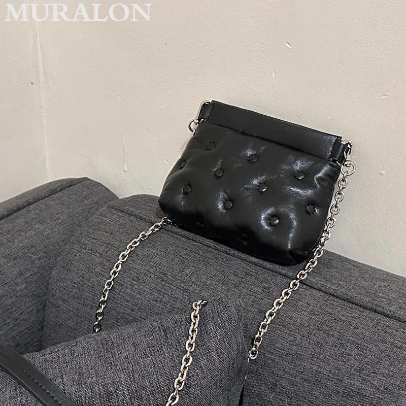 Niche Leather Crossbody Bag Fashion All-match Shoulder Crossbody Chain Small Bag Shopping Lipstick Coin Mini Bag Wallet Purse