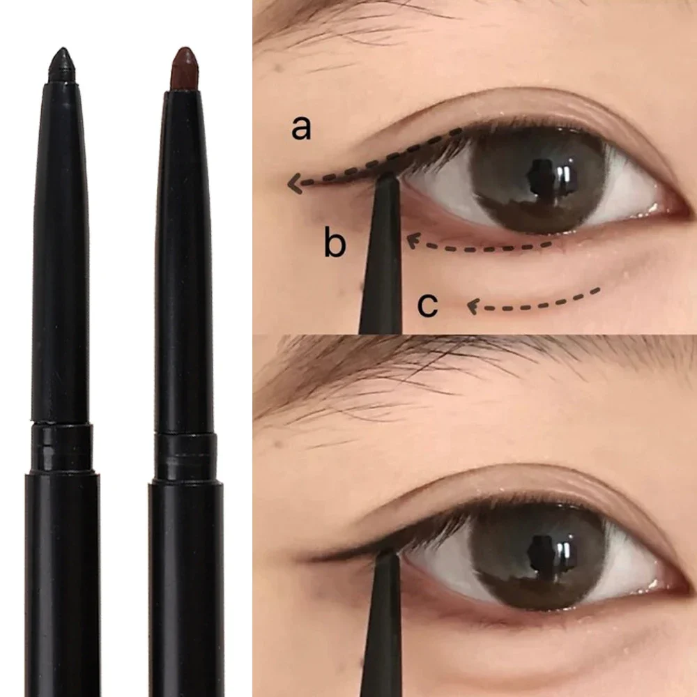 Wasserdichter Eyeliner Gel stift schwarz braun sexy weich leicht zu tragen langlebiger Eyeliner schnell trocknendes hoch pigmentiertes mattes Augen stift Make-up