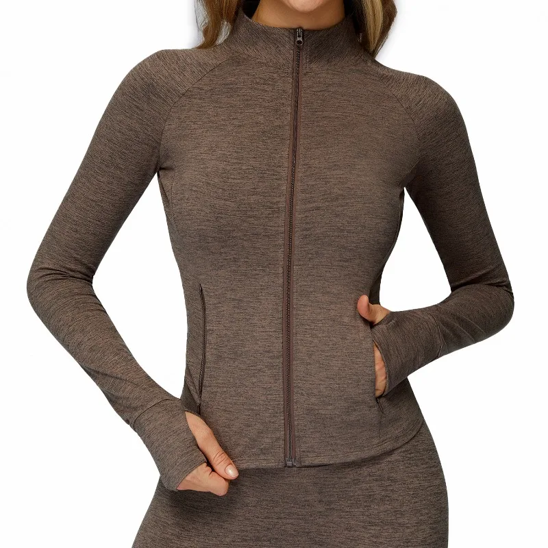 

Женские рубашки для фитнеса, йоги с длинными рукавами для тренировок в тренажерном зале, йоги, спортивная куртка на молнии, женский быстросохнущий топ, спортивная одежда, одежда для йоги