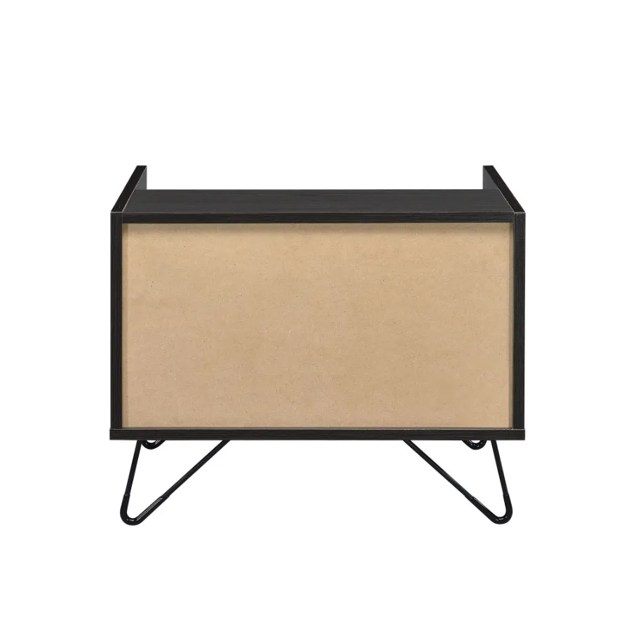 منضدة من خشب البلوط والأسود مع درج واحد #4