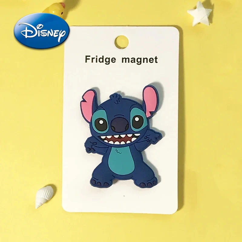 

Disney Fridge Magnet Lilo Stitch Angel Cute Cartoon Figures Refrigerator Magnetic Message Sticker PVC Soft Glue Home Decoration