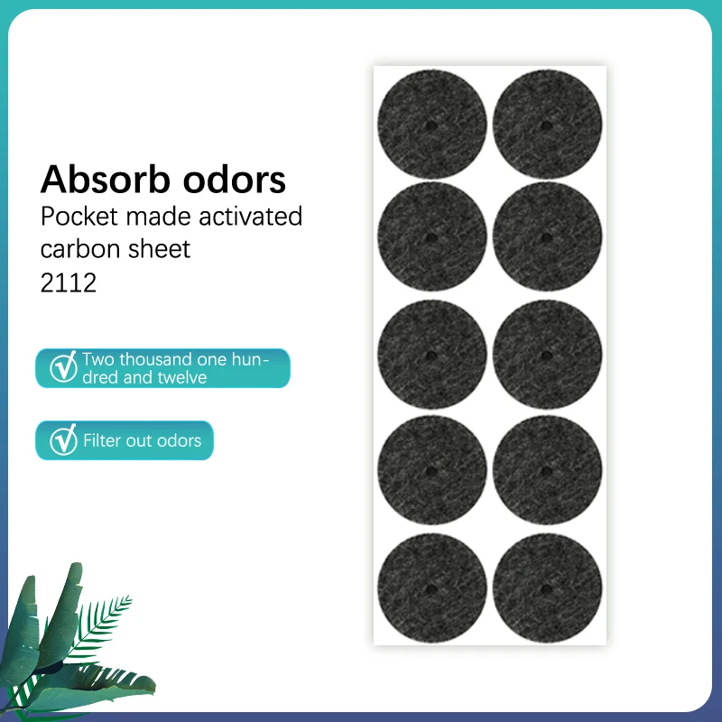 **10pcs Ostomy Bag Activated Carbon Filter Sheet Anorectal Bag Filter Activated Carbon Sheet Absorbs Exhaust Gas Deodorization