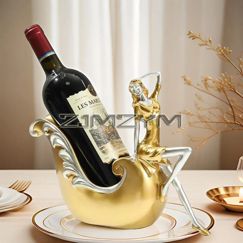 

Стойка для красного вина, украшения для дома, стеллаж для виноградного вина, декор шкафа, креативная танцевальная девушка, Грейс, держатель для бутылки вина