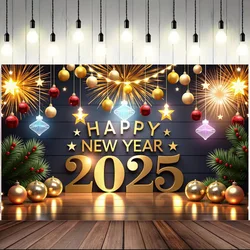 2025 Happy New Year Eve Party Background Colorful Lighting Banner 2025 New Year Celebrate Family Party Decoration Photo Supplies