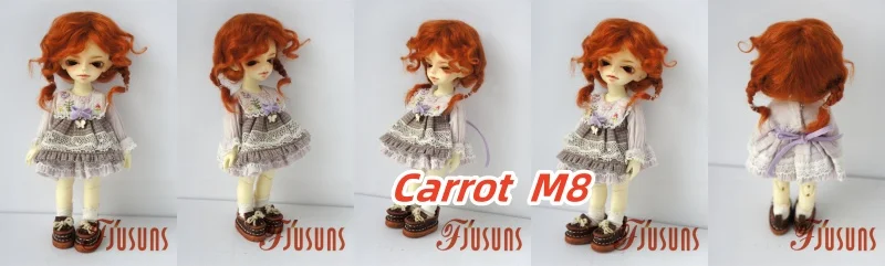JD644 4-5inch 5-6inch Messy Baby Curly Mini Twintail Mohair BJD Wigs 1/8 1/12 OB11 Lati Yellow Doll Accessories
