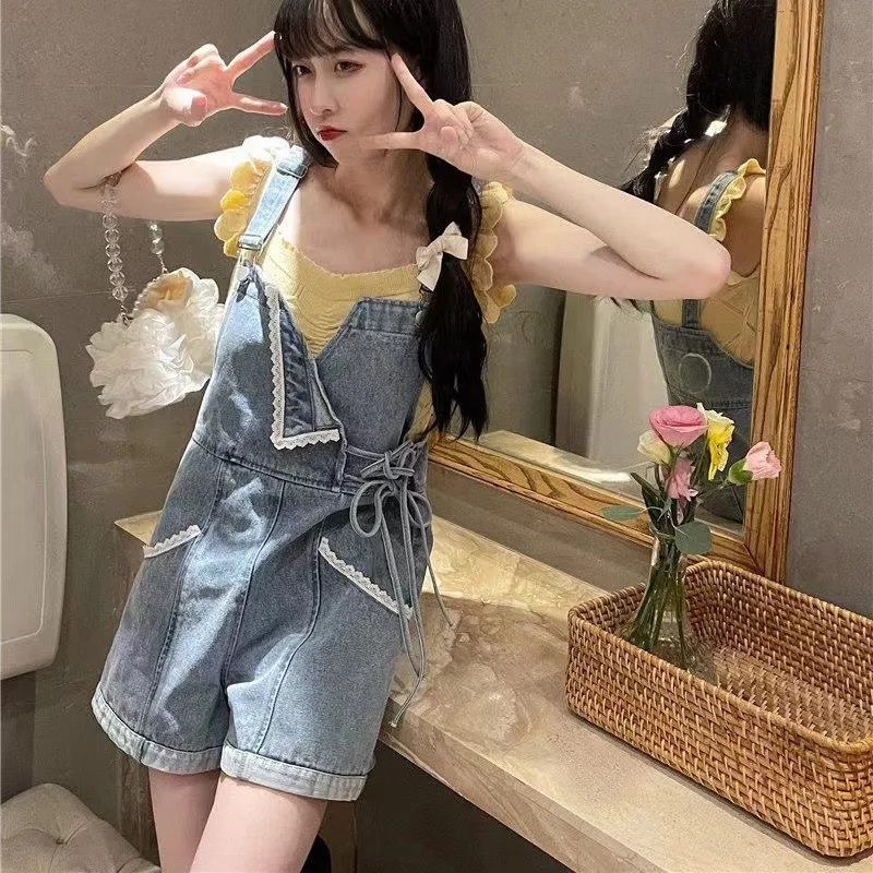 

Rompers Woman Playsuits Oversized Ins Stretchy Nightclub Raises Cross Ruched Active Beach Tube Spaghetti Printing Allover Sheer