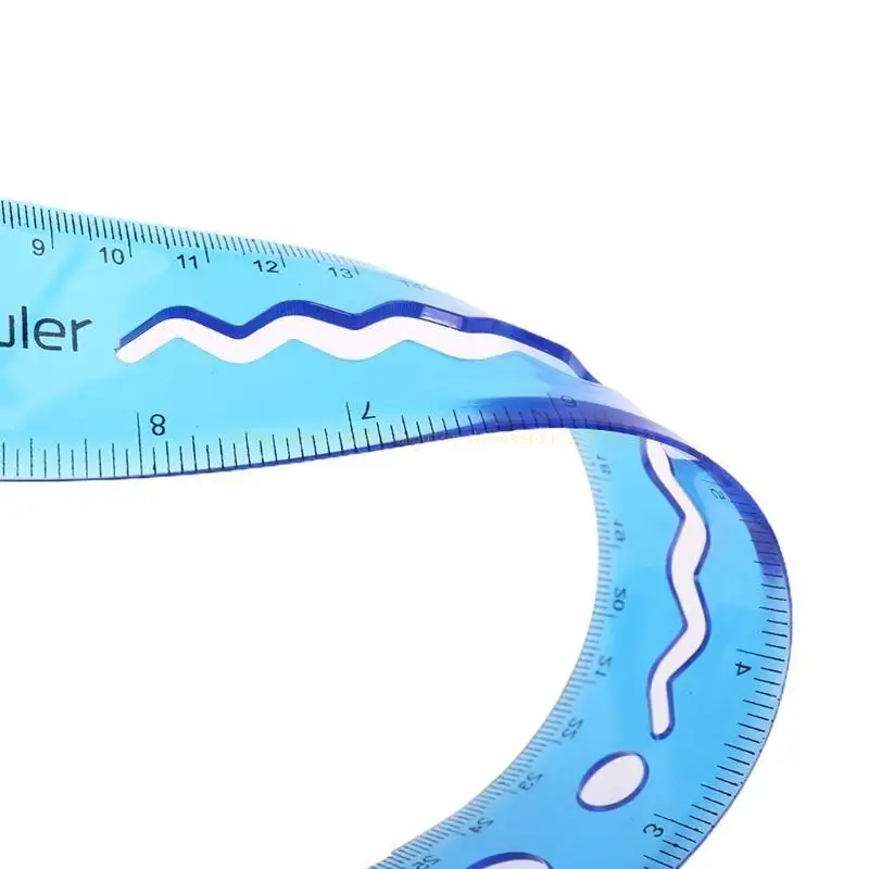 30 Soft Flexible Lineal Multicolor Mess Messung Straight Rurers Office School Suppli