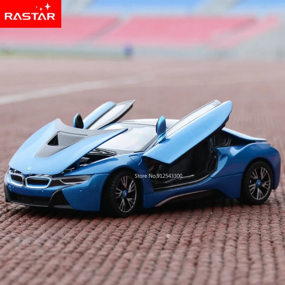 RaStar 1/24 BMW I8 Toy Car Model Alloy Diecast Simulation Scale Vehicle Model Toys for Boys Birthday Gifts Souvenirs Collection