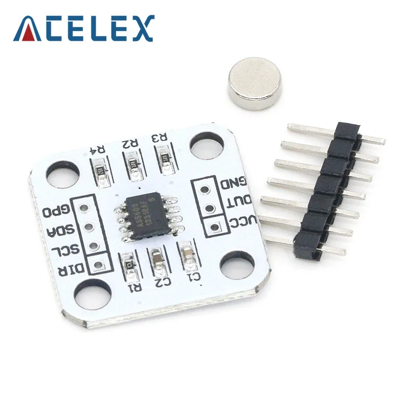 AS5600 magnetic encoder magnetic induction angle measurement sensor module 12bit high precision