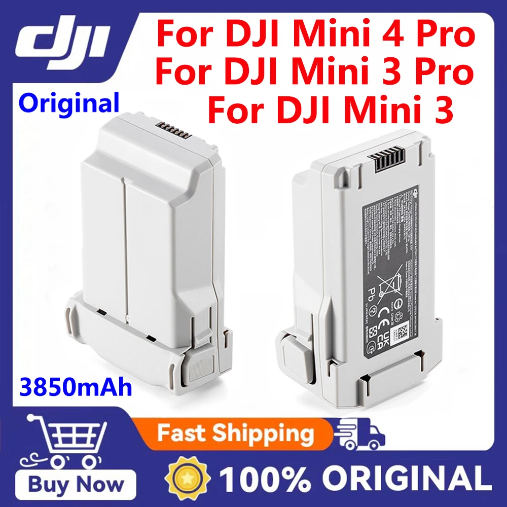

100% оригинальная интеллектуальная летная батарея для DJI Mini 4 Pro/Mini 3 Pro/Mini 3 Plus, емкость 3850 мАч, 45 минут, время, батарея для дрона