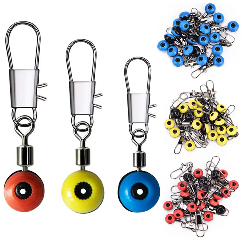 100PCS Carp Fishing Accessories Feeder Fishing Swivel Barrel With SnapFor Carp Cage Sliding Rigs Rolling Swivel Fishing Conector