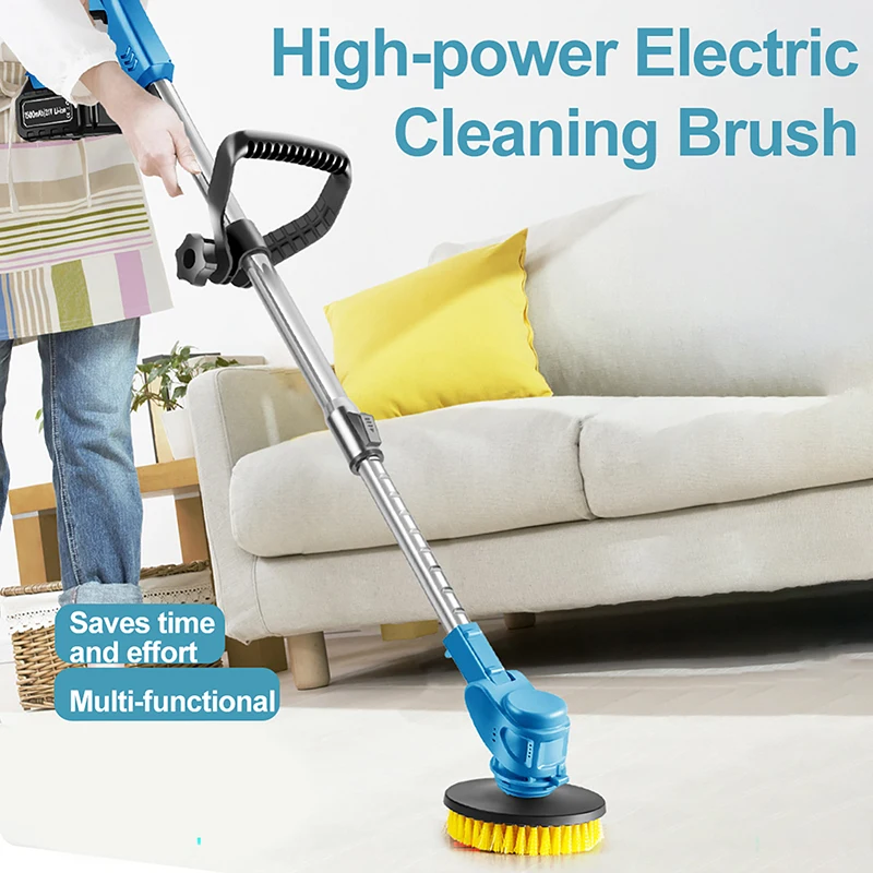 Electric Cleaning Brush For Makita Battery 5000r/min Extendable Handheld Cleaning Machine With 3 Flat Brushes (Without Battery)