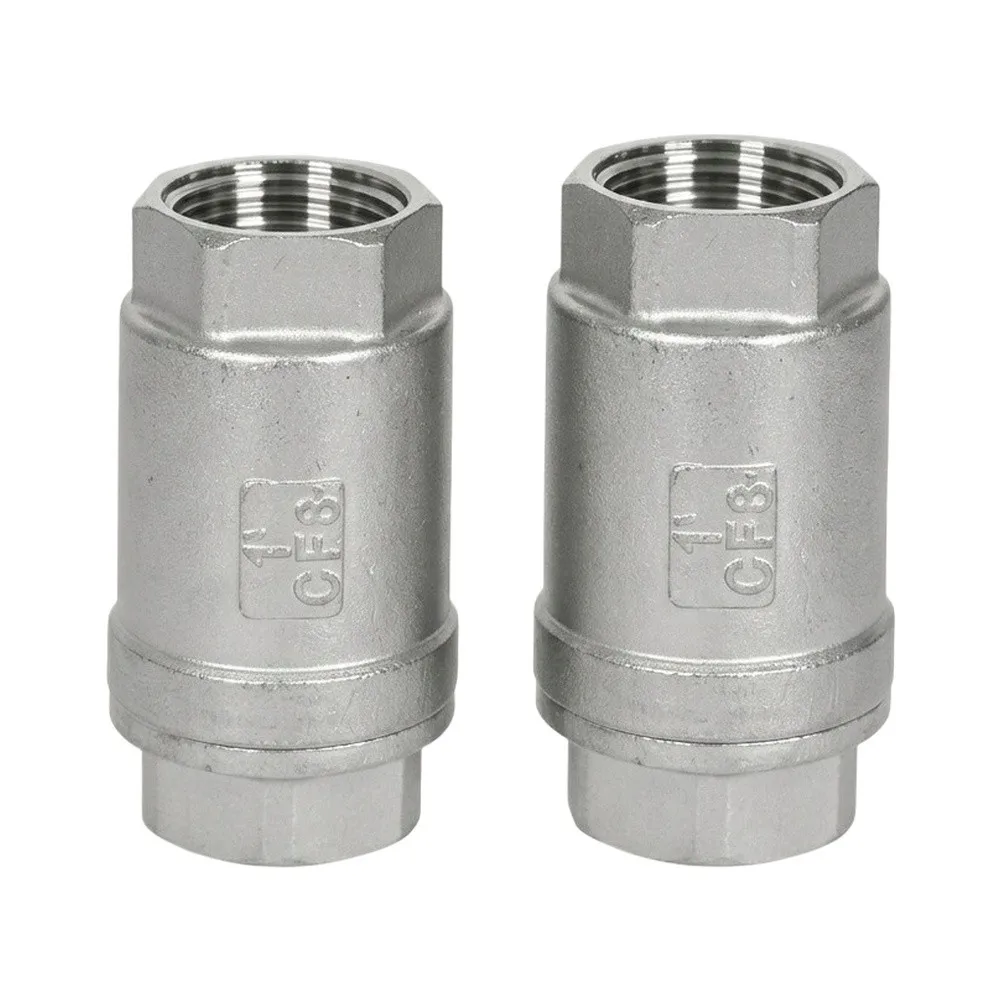 1 NPT Stainless Steel Check Valve for Water Oil Gas Systems with Unidirectional Flow Design and Precision Sealed Construction