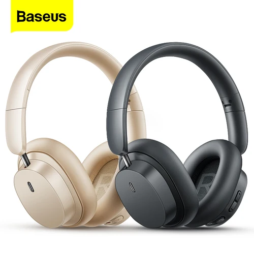 Baseus-auriculares inalámbricos con Bluetooth 5,3, cascos de nivel HIFI con controlador de 40mm, plegables por encima de la oreja, 70H de reproducción, Audio espacial 3D