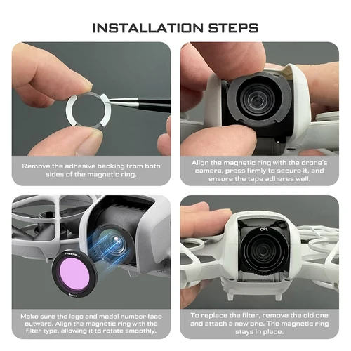Imagen 2 del producto Filtros magnéticos para drones profesionales Freewell para DJI Neo, paquete de 3, ND8,ND16,ND32, mejoran sus accesorios para drones de fotografía aérea