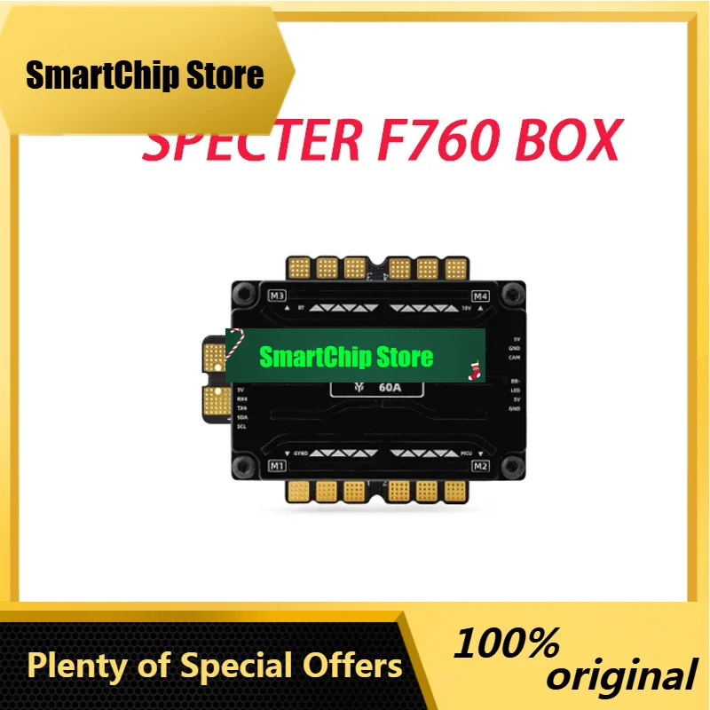 SmCpHGLRC SPECTER F760 BOX Integrated Stack F722 MINI V2 MPU6000 BL32 60A 3-6S ESC Flying Tower STM32F722 Processor For RC FPV D