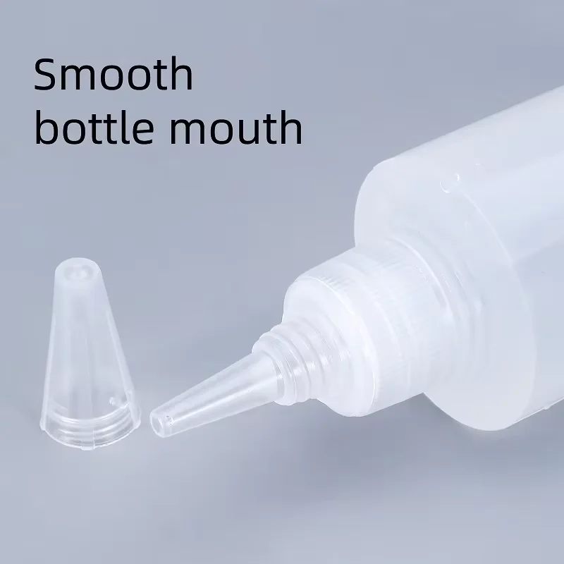 10PCS,30/60/100/120ML Squeeze Bottle for Sauce Plastic Squirt Container Refillable Bottle with Cap for Kitchen Glue Container