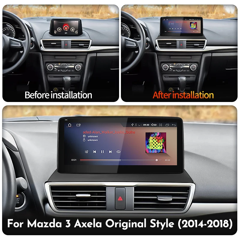 Android14 Car Radio GPS Navigation Multimedia Video Player Stereo screen For Mazda 3 Axela 2014 - 2018 Carplay Auto  4G DSP