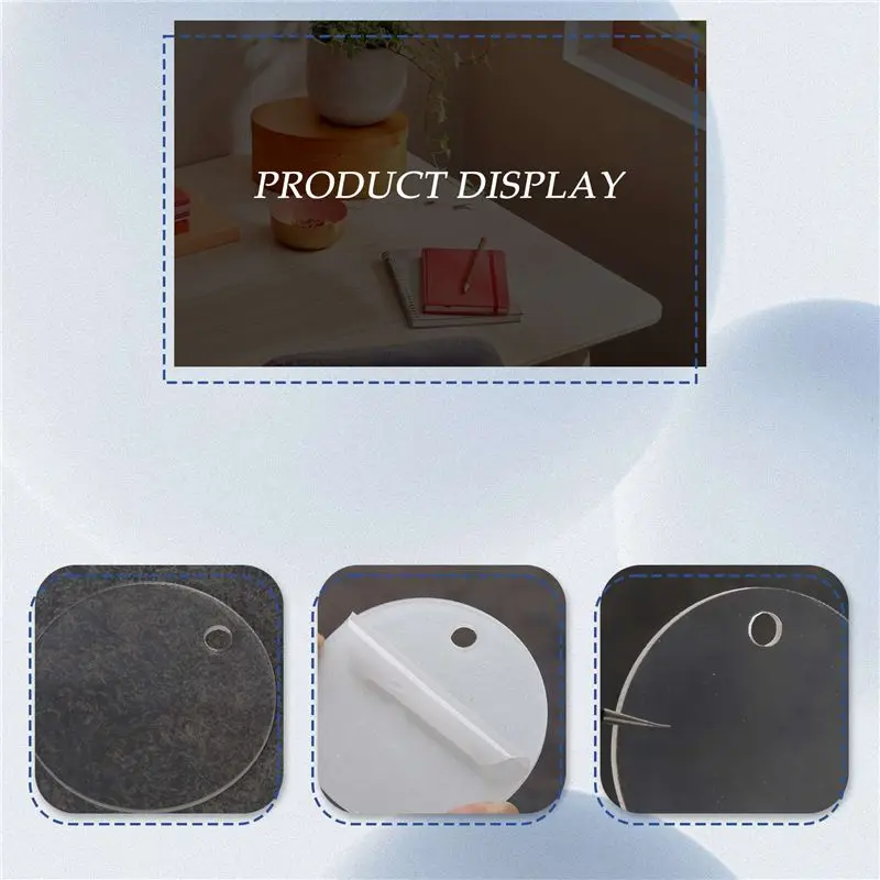 200 Pcs Round Acrylic Keychain Blanks 2 Inches Clear Acrylic Circles Discs Transparent For DIY Keychain Craft Project Eco-Friend
