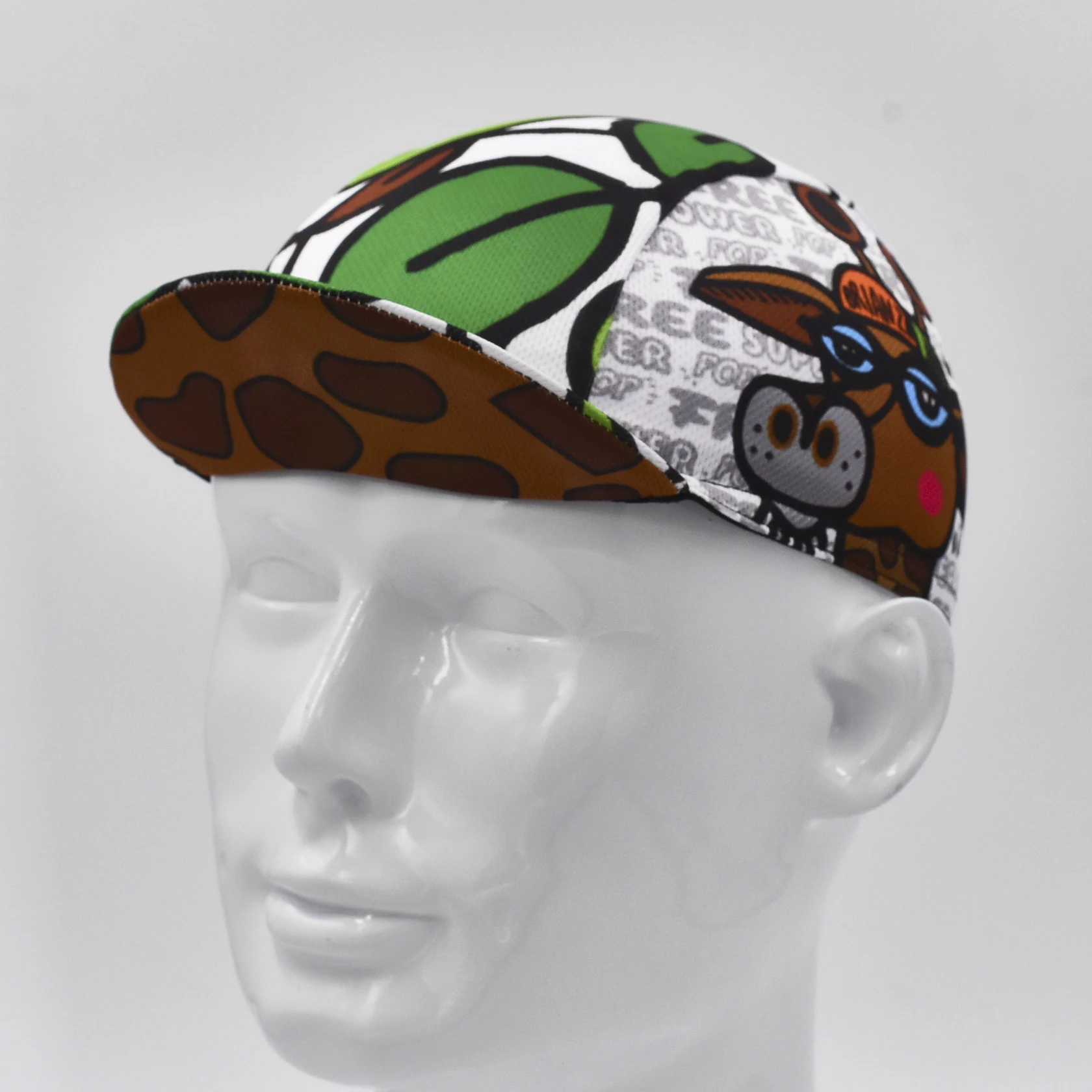 Classic Green Print Cycling Caps Bicycle Cap For Men And Women Breathable UV proof Riding Hat Unisex