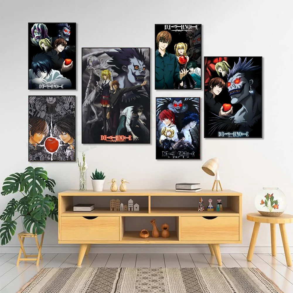Classic Anime D-Death Note High Quality Print Poster Waterproof Wall Art Movie Posters For Living Bedroom Retro Room Decor Gift