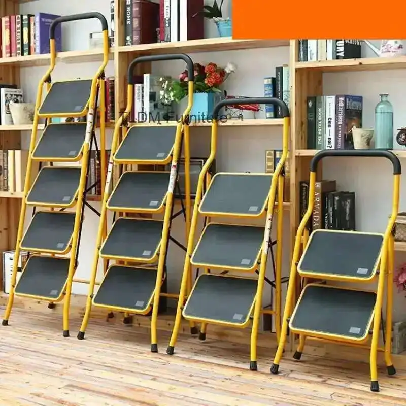 

Home Multi-functional Folding Ladders Portable Step Stool Armrest Ladder Thickened Indoor Herringbone Ladder Telescopic Stairs Y
