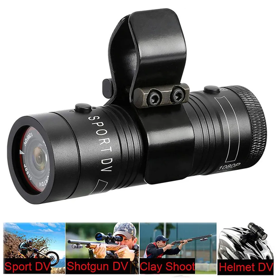 

Mini Outdoor Hunting Camera Camcorder 120 FOV FHD Gun Mount Video Recorder Gun Camera for Hunter Action Cameras with Gun Mount