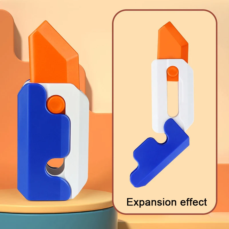 Plastica gravità carota coltello colore luminoso all'aperto bambini adulti mano esercizi Push Card antistress giocattolo spade divertente interazione