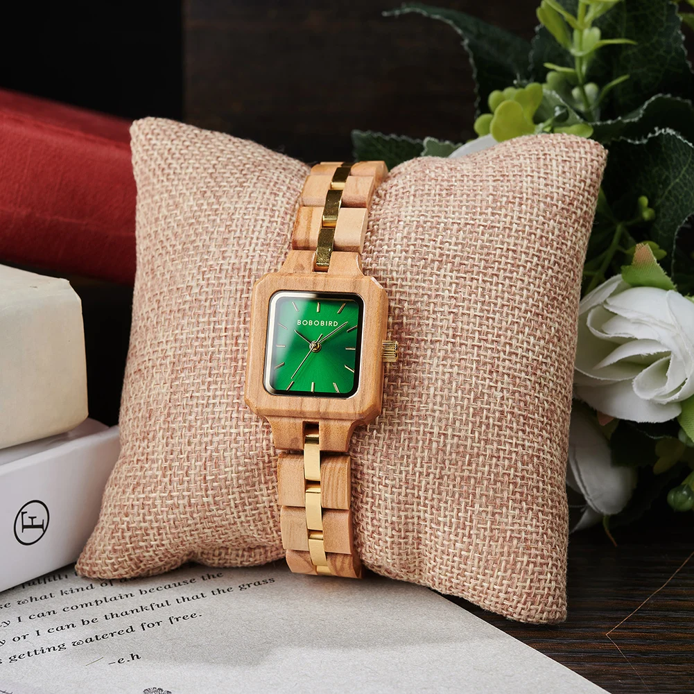 BOBO BIRD Wristwatch Wooden Ladies Quartz Watches Stylish Compact Exquisite Design with Gift Free Shiping