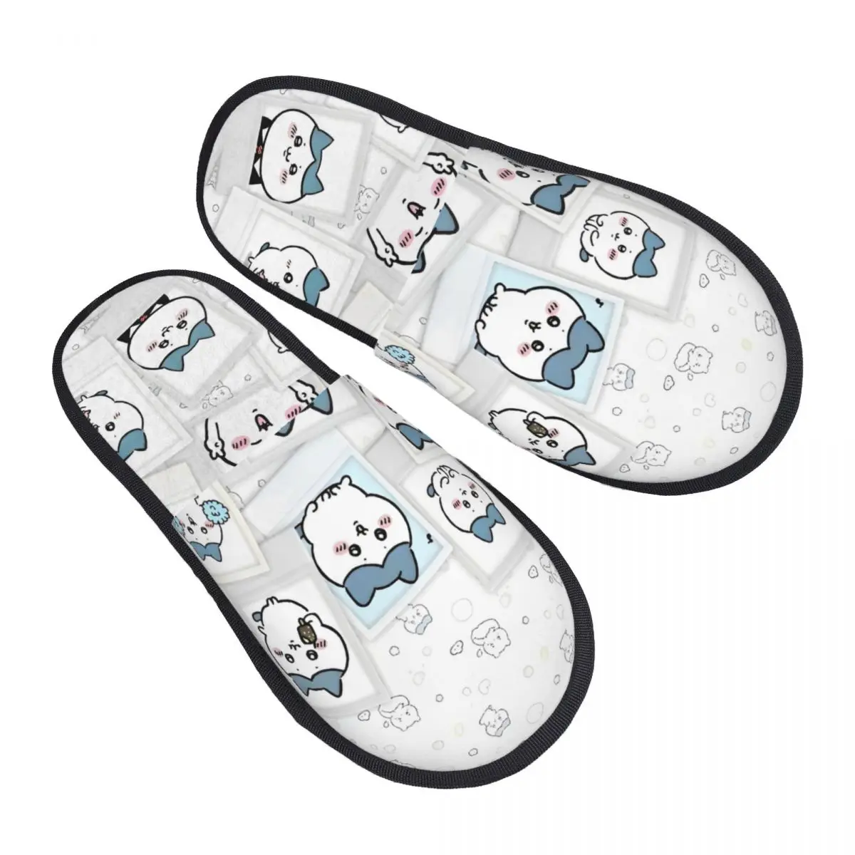 

Winter Slippers Chiikawas Merch Household Fur Slippers Slides Living Room Soft Non-slip Slides